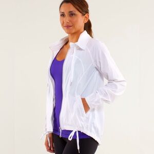 Lululemon Transition Jacket Size 10 White Lightweight All Seasons Jacket